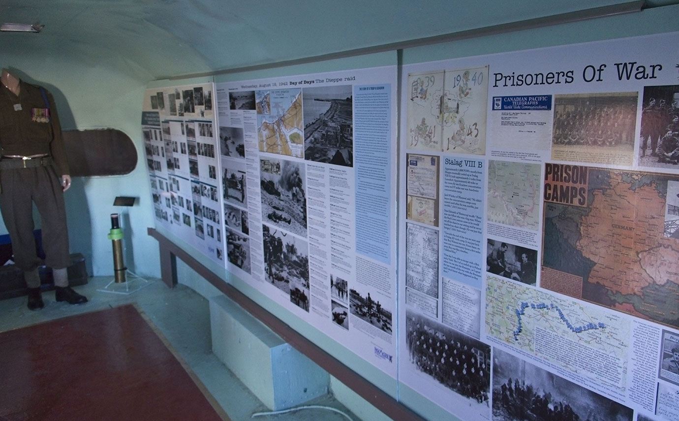 Remembering Dieppe display wall