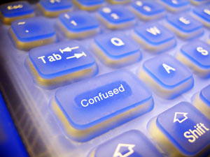 Computer Keyboard with CONFUSED key