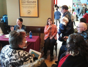 Author Sheree McKewen and illustrator Jennifer Ortlieb at initial book launch