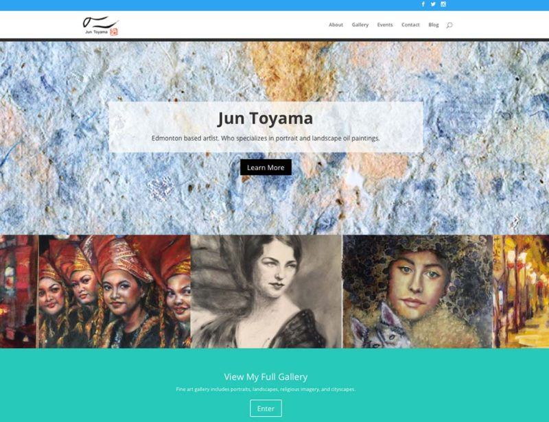 artist multi-page site