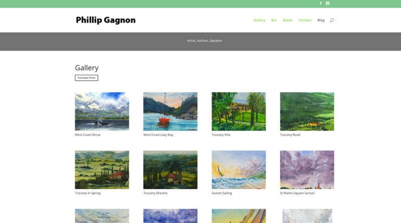 artist one page site