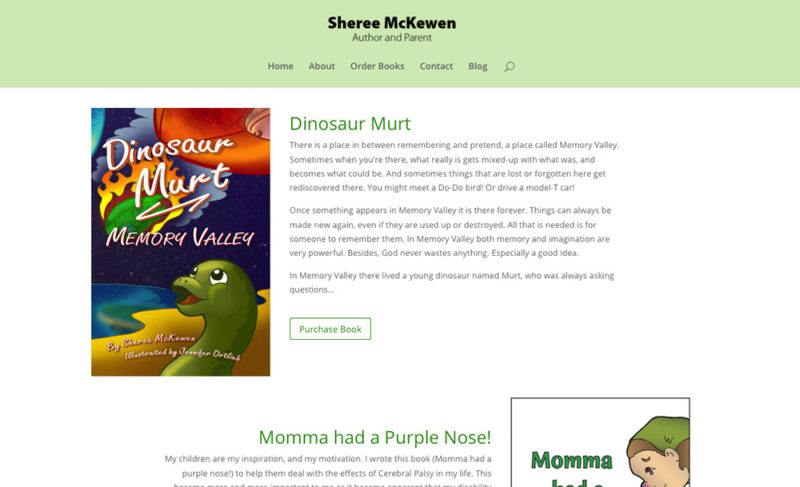one page author site